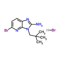 5-bromo-3-neopentyl-3H-imidazo[4,5-b]pyridin-2-amine hydrobromide结构式