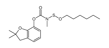 (2,2-dimethyl-3H-1-benzofuran-7-yl) N-hexoxysulfanyl-N-methylcarbamate结构式