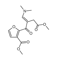 methyl (E)-2-(2-((dimethylamino)methylene)-4-methoxy-4-oxobutanoyl)furan-3-carboxylate结构式