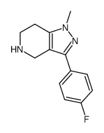 3-(4-Fluoro-phenyl)-1-methyl-4,5,6,7-tetrahydro-1H-pyrazolo[4,3-c]pyridine Structure