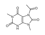 1H-Purine-2,6,8(3H)-trione,7-acetyl-7,9-dihydro-1,9-dimethyl- picture