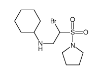 N-(2-bromo-2-pyrrolidin-1-ylsulfonylethyl)cyclohexanamine结构式
