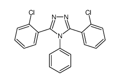 3,5-bis(2-chlorophenyl)-4-phenyl-1,2,4-triazole结构式