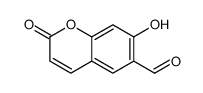 7-hydroxy-2-oxochromene-6-carbaldehyde结构式