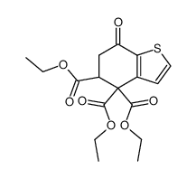 7-Oxo-6,7-dihydro-5H-benzo[b]thiophene-4,4,5-tricarboxylic acid triethyl ester结构式