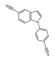 1-(4-氰基苯基)-1H-吲哚-5-甲腈结构式