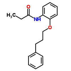N-[2-(3-Phenylpropoxy)phenyl]propanamide Structure