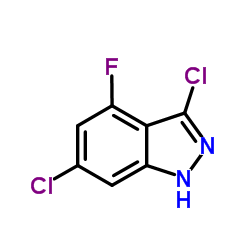 3,6-DICHLORO-4-FLUORO-(1H)INDAZOLE structure