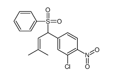 4-[1-(benzenesulfonyl)-3-methylbut-2-enyl]-2-chloro-1-nitrobenzene结构式