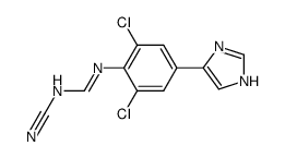 N-Cyano-N'-(4-(imidazol-4-yl)-2,6-dichloro-phenyl]-formamidine Structure