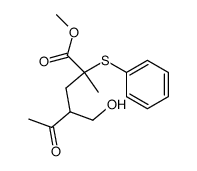 methyl 4-(hydroxymethyl)-2-methyl-5-oxo-2-(phenylthio)hexanoate结构式