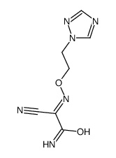 2-amino-2-oxo-N-[2-(1,2,4-triazol-1-yl)ethoxy]ethanimidoyl cyanide结构式