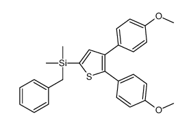 benzyl-[4,5-bis(4-methoxyphenyl)thiophen-2-yl]-dimethylsilane Structure