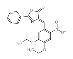 5(4H)-Oxazolone,4-[(4,5-diethoxy-2-nitrophenyl)methylene]-2-phenyl-结构式