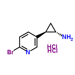 (1S,2R)-rel-2-(6-溴吡啶-3-基)环丙烷-1-胺二盐酸盐结构式