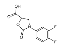 (5S)-3-(3,4-difluorophenyl)-2-oxo-1,3-oxazolidine-5-carboxylic acid Structure