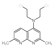 1,8-Naphthyridin-4-amine,N,N-bis(2-chloroethyl)-2,7-dimethyl- Structure