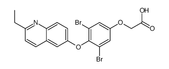 2-[3,5-dibromo-4-(2-ethylquinolin-6-yl)oxyphenoxy]acetic acid结构式