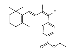 (1E,3E)-1-(4-carbethoxyphenyl)-1-fluoro-2-methyl-4-(2,6,6-trimethyl-1-cyclohexen-1-yl)butadiene结构式