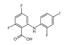2,4-二氟-6-[(2-氟-4-碘苯基)氨基]苯甲酸结构式