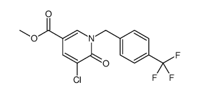 3-Pyridinecarboxylic acid, 5-chloro-1,6-dihydro-6-oxo-1-[[4-(trifluoromethyl)phenyl]methyl]-, methyl ester结构式