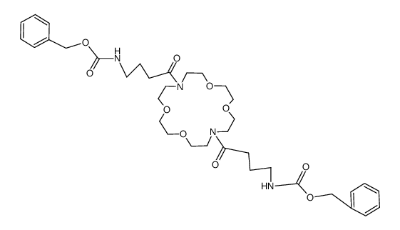 N,N'-Bis-(N-carbobenzoxy-γ-aminobutyryl)-diaza-18-crown-6 Structure