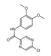 2-Pyrazinecarboxamide, 5-chloro-N-(3,4-dimethoxyphenyl)结构式