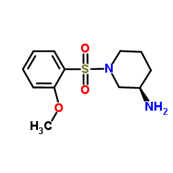 (3R)-1-[(2-Methoxyphenyl)sulfonyl]-3-piperidinamine结构式