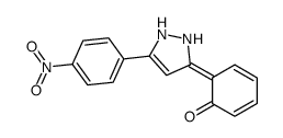 6-[5-(4-nitrophenyl)-1,2-dihydropyrazol-3-ylidene]cyclohexa-2,4-dien-1-one结构式