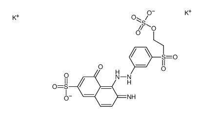 dipotassium 6-amino-4-hydroxy-5-[[3-[[2-(sulphonatooxy)ethyl]sulphonyl]phenyl]azo]naphthalene-2-sulphonate structure