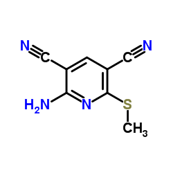 2-Amino-6-(methylsulfanyl)-3,5-pyridinedicarbonitrile结构式