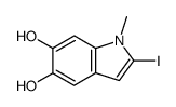5,6-Dihydroxy-2-jod-N-methyl-indol Structure
