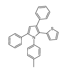 3,5-diphenyl-2-(thiophen-2-yl)-1-(p-tolyl)-1H-pyrrole Structure