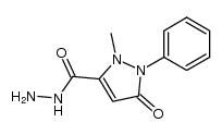 2-methyl-5-oxo-1-phenyl-2,5-dihydro-1H-pyrazole-3-carboxylic acid hydrazide结构式