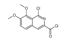 1-chloro-7,8-dimethoxy-isoquinoline-3-carbonyl chloride结构式