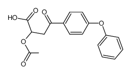 2-acetoxy-3-(4-phenoxybenzoyl)propionic acid Structure