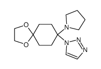 1-(8-Pyrrolidin-1-yl-1,4-dioxaspiro[4,5]dec-8-yl)-1H-[1,2,3]triazole结构式