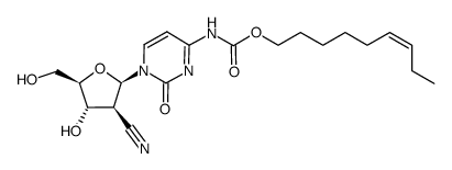 4-N-[(Z)-6-nonen-1-yloxycarbonyl]-2'-cyano-2'-deoxy-1-β-D-arabinofuranosylcytosine结构式