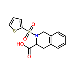 2-(2-Thienylsulfonyl)-1,2,3,4-tetrahydro-3-isoquinolinecarboxylic acid结构式