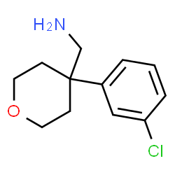 (4-(3-chlorophenyl)tetrahydro-2H-pyran-4-yl)methanamine hydrochloride Structure