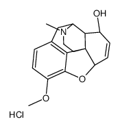 (5α,8β)-3-Methoxy-17-methyl-6,7-didehydro-4,5-epoxymorphinan-8-ol hydrochloride (1:1) Structure