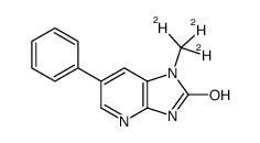 2-Hydroxy-1-methyl-6-phenylimidazo(4,5-b)pyridine-d3 Structure