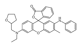 6'-[Ethyl[(tetrahydrofuran-2-yl)methyl]amino]-3'-methyl-2'-anilinospiro[isobenzofuran-1(3H),9'-[9H]xanthene]-3-one structure