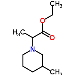 Ethyl 2-(3-methyl-1-piperidinyl)propanoate Structure