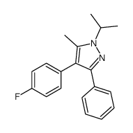 4-(4-fluorophenyl)-5-methyl-3-phenyl-1-propan-2-ylpyrazole结构式