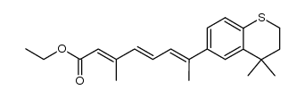 ethyl (2E,4E,6E)-3,7-dimethyl-7-(1,2,3,4-tetrahydro-4,4-dimethyl-6-thiochromanyl)-2,4,6-heptatrienoate结构式