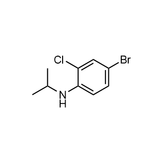 4-溴-2-氯-n-(丙-2-基)苯胺结构式