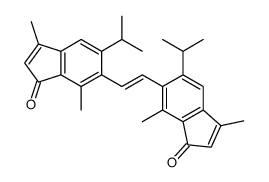 6-[2-(1,4-dimethyl-3-oxo-6-propan-2-ylinden-5-yl)ethenyl]-3,7-dimethyl-5-propan-2-ylinden-1-one结构式