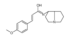 (E)-N-[(1R,8S)-2,3,5,6,7,8-hexahydro-1H-pyrrolizin-1-yl]-3-(4-methoxyphenyl)prop-2-enamide结构式