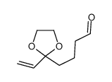 4-(2-ethenyl-1,3-dioxolan-2-yl)butanal结构式
